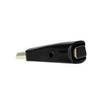 ADAPTADOR GHIA CONVERTIDOR DE VIDEO HDMI MACHO A VGA HEMBRA CON AUDIO [ ADAP-1 ][ AC-7504 ]