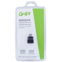 ADAPTADOR GHIA CODO HDMI MACHO A HDMI HEMBRA / ANGULO DE 90 GRADOS [ ADAP-6 ][ AC-7588 ]