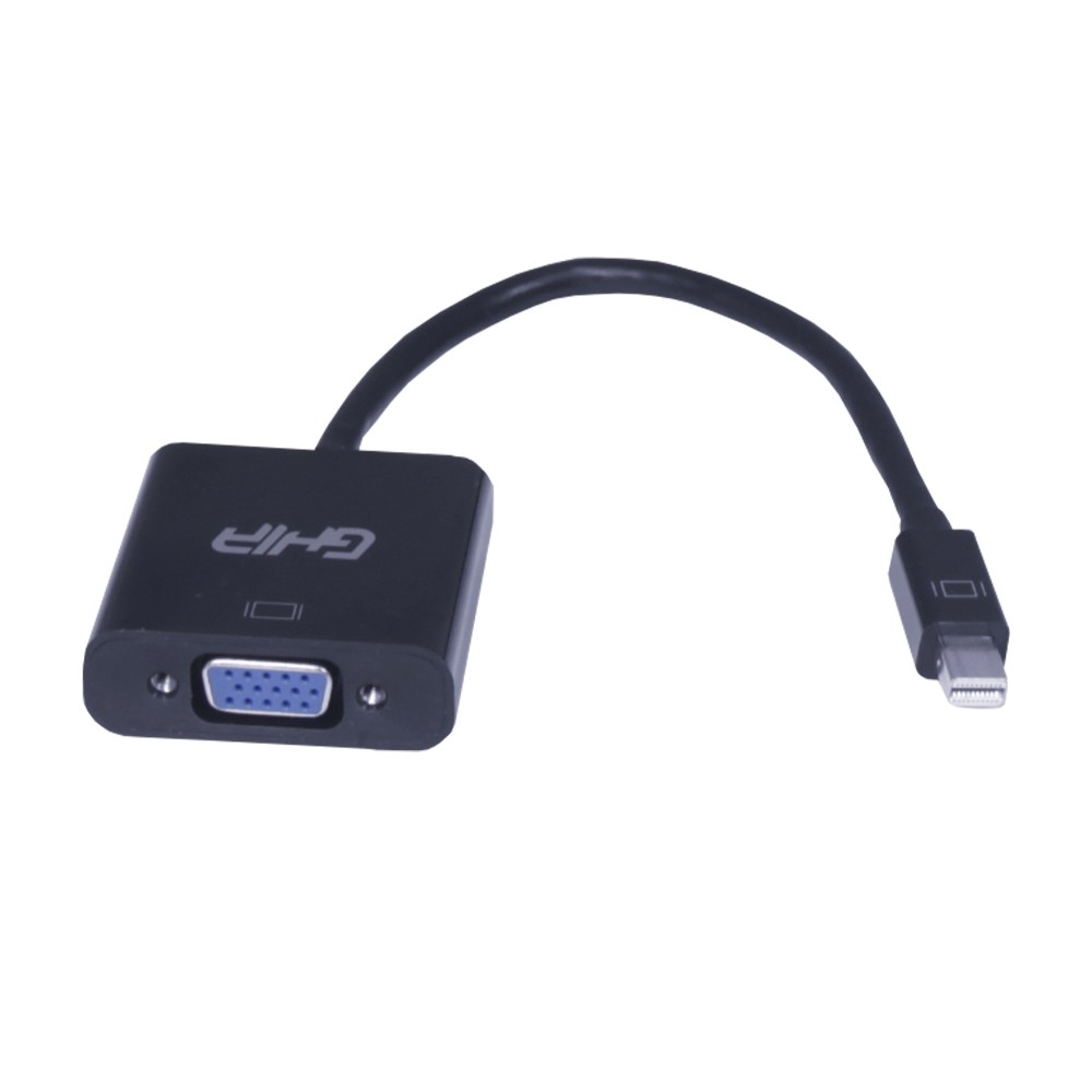 ADAPTADOR GHIA CONVERTIDOR DE VIDEO MINI DISPLAYPORT MACHO A VGA HEMBRA [ ADAP-10 ][ AC-7597 ]