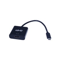 ADAPTADOR GHIA CONVERTIDOR USB 3.1 TIPO C MACHO A HDMI HEMBRA / SALIDA DE VIDEO 4K [ ADAP-12 ][ AC-7598 ]