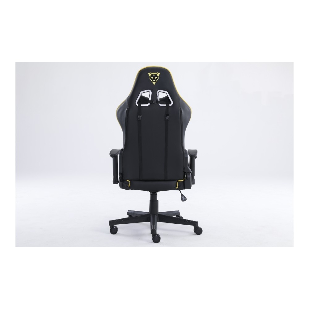 SILLA GAMER OCELOT/COLOR AMARILLA CON NEGRO/DESCANSA BRAZOS AJUSTABLES/ RECLINABLE 90-155 GRADOS/ SO [ OGS-02 ][ AC-8730 ]