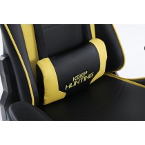 SILLA GAMER OCELOT/COLOR AMARILLA CON NEGRO/DESCANSA BRAZOS AJUSTABLES/ RECLINABLE 90-155 GRADOS/ SO [ OGS-02 ][ AC-8730 ]