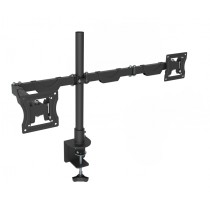 SOPORTE GHIA PARA 2 MONITORES / PARA MONTAJE A MESA O ESCRITORIO / DOBLE BRAZO ARTICULADO / HASTA 32 [ SMON-2 ][ AC-9229 ]