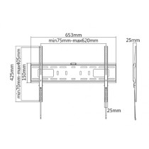 SOPORTE TV,MANHATTAN,461986, P/PARED 50KG, 37 A 70 FIJO [ 461986 ][ AC-9446 ]