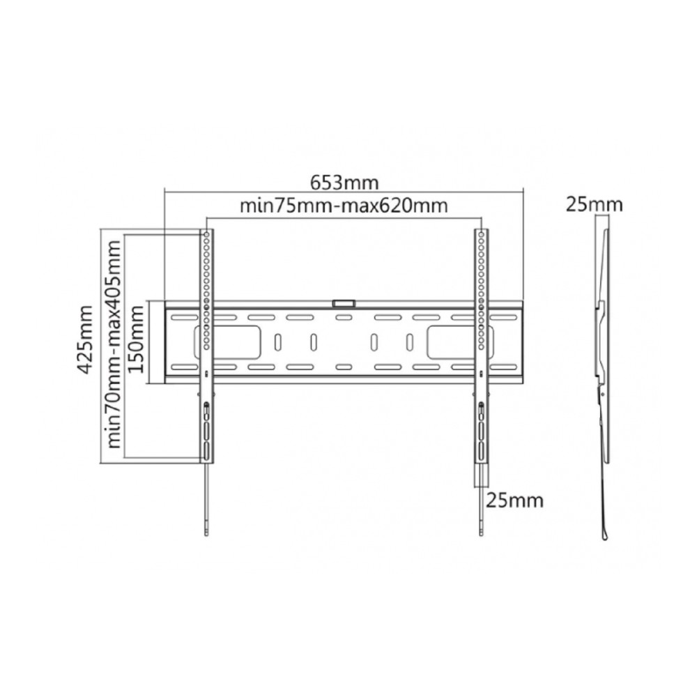 SOPORTE TV,MANHATTAN,461986, P/PARED 50KG, 37 A 70 FIJO [ 461986 ][ AC-9446 ]