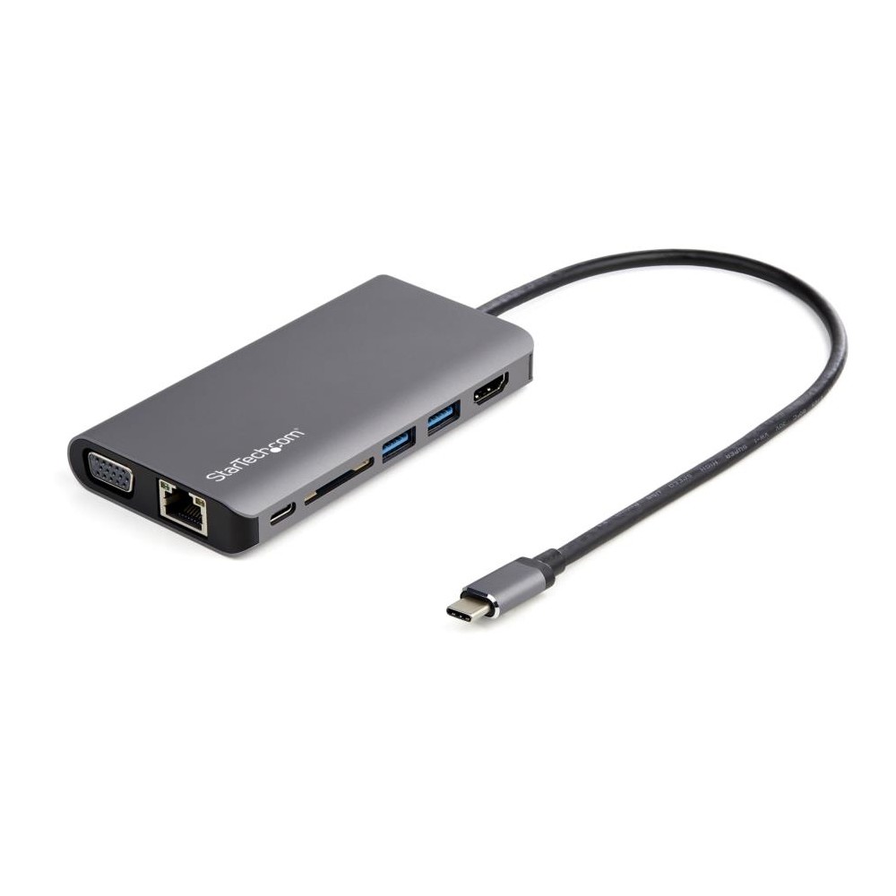 DOCKING STATION USB-C MULTIPUERTOS - HDMI O VGA - PD DE 100W ENTREGA DE ALIMENTACION - CABLE DE 30CM [ DKT30CHVAUSP ][ AC-9548 ]