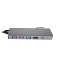 DOCKING STATION TECHZONE TZ21DS2C ADAPTADOR MULTIPUERTO USB 3.0 HDMI VGA SD [ TZ21DS2C ][ AC-9571 ]