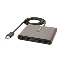 ADAPTADOR DE VIDEO EXTERNO - TARJETA DE VIDEO EXTERNA - DONGLE LLAVE USB-A 3.0 A 4X HDMI - 1080P A 6 [ USB32HD4 ][ AC-9726 ]