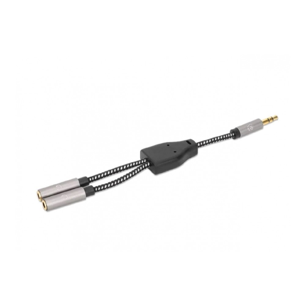 ADAPTADOR,MANHATTAN,356114, AUDIO 3.5MM 1 M A 2 H, 15CM, CONECTA DOS AUDIFONOS A UN JACK DE 3.5MM, A [ 356114 ][ AC-9924 ]