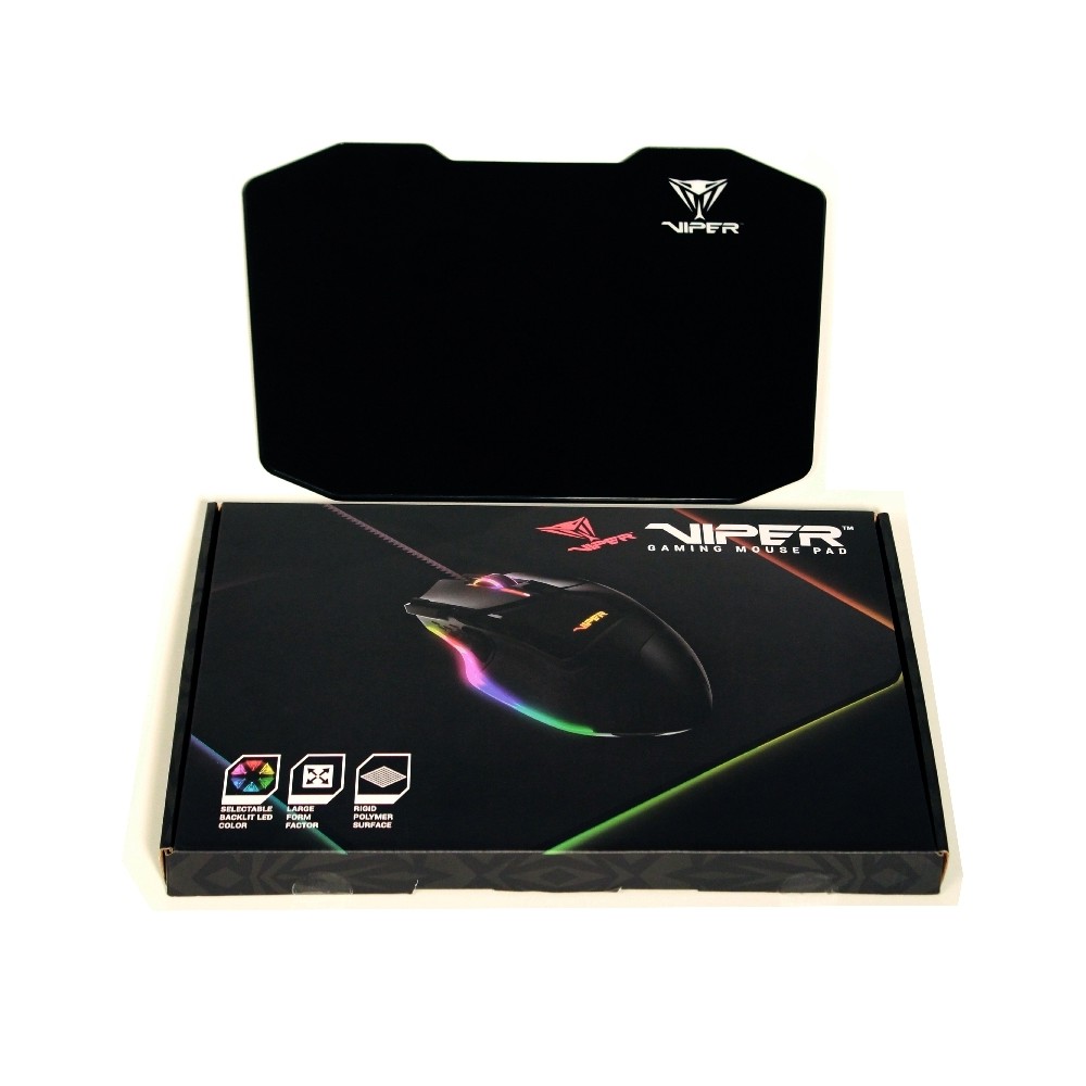 MOUSE PAD GAMING VIPER ILMINACION LED 35.35 X 24.27 CM BASE DE GOMA ANTIDESLIZANTE USB [ PV160UXK ][ AC-9983 ]