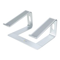 BASE DE ESCRITORIO PARA LAPTOP, SOPORTA 5KG, DE ALUMINIO, COLOR PLATA, BASE RISER ELEVADOR ERGONóMI [ LAPTOP-STAND-SILVER ][ AC-9987 ]