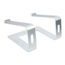 BASE DE ESCRITORIO PARA LAPTOP, SOPORTA 5KG, DE ALUMINIO, COLOR PLATA, BASE RISER ELEVADOR ERGONóMI [ LAPTOP-STAND-SILVER ][ AC-9987 ]