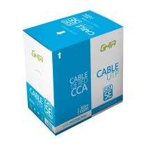 BOBINA DE CABLE MARCA GHIA CAT5E UTP CCA COLOR AZUL 24 AWG 305M 1000FT CERTIFICACION CE / ROHS [ GCB-002 ][ CB-1141 ]