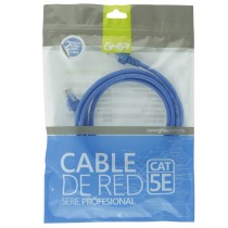 CABLE DE RED RJ45 GHIA 2 MTS 6 PIES PATCH CORD CAT 5E UTP AZUL 100COBRE [ GCB-011 ][ CB-1184 ]