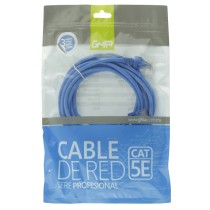 CABLE DE RED RJ45 GHIA 3 MTS 9 PIES PATCH CORD CAT 5E UTP AZUL 100COBRE [ GCB-013 ][ CB-1187 ]