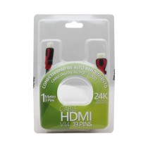 CABLE HDMI GHIA 1 MTS REFORZADO PARA USO RUDO COBRE 4K A 24HZ ETHERNET BLISTER [ GCB-020 ][ CB-1188 ]