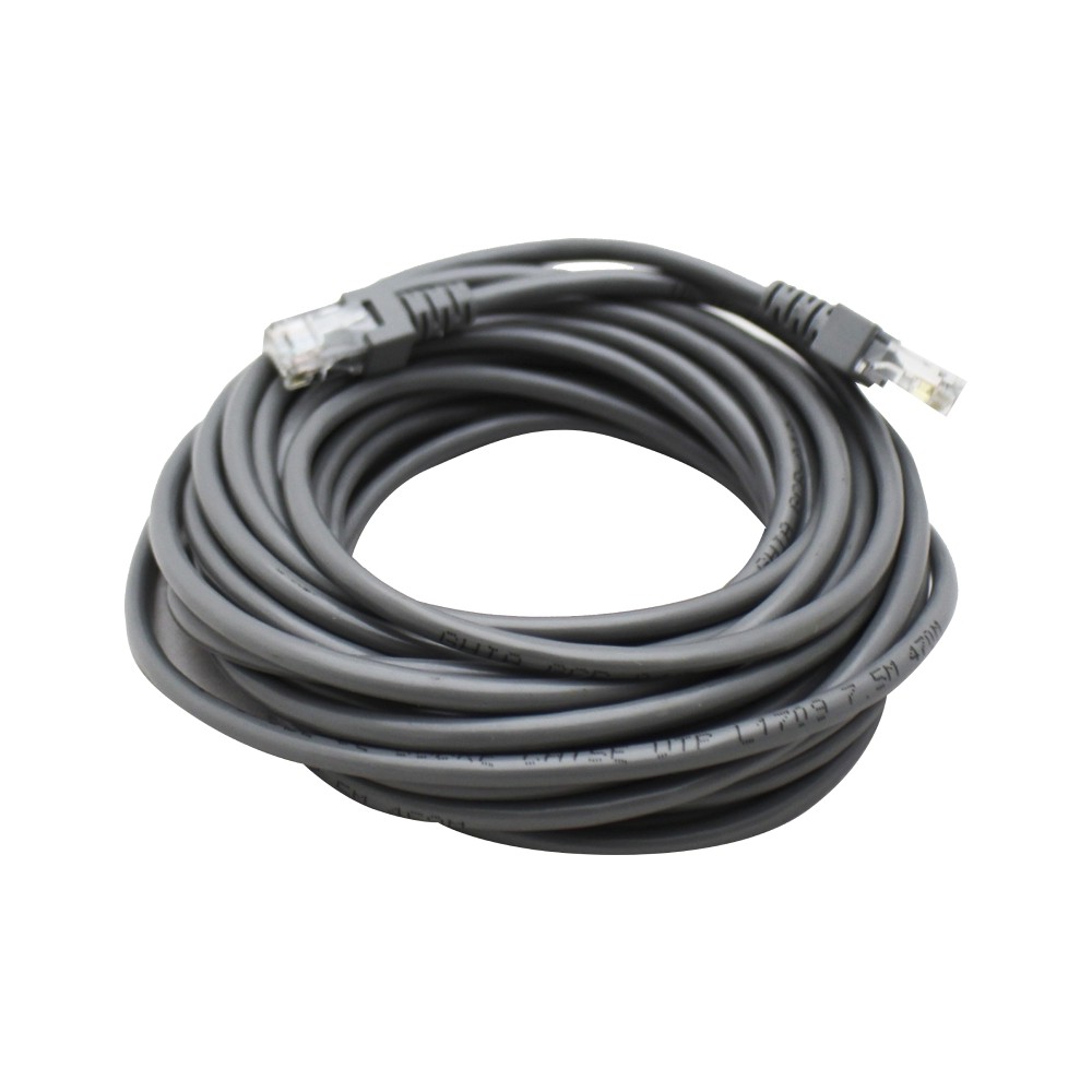 CABLE DE RED RJ45 GHIA 7.5 MTS 22.5 PIES PATCH CORD CAT 5E UTP GRIS 100COBRE [ GCB-018 ][ CB-1189 ]