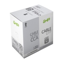 BOBINA DE CABLE MARCA GHIA CAT5E UTP CCA COLOR BLANCO 24 AWG 305M 1000FT CERTIFICACION CE / ROHS [ GCB-031 ][ CB-1211 ]