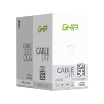 BOBINA DE CABLE MARCA GHIA CAT5E UTP CCA COLOR BLANCO 24 AWG 305M 1000FT CERTIFICACION CE / ROHS [ GCB-031 ][ CB-1211 ]