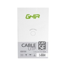 BOBINA DE CABLE MARCA GHIA CAT5E UTP CCA COLOR BLANCO 24 AWG 305M 1000FT CERTIFICACION CE / ROHS [ GCB-031 ][ CB-1211 ]