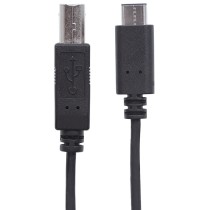 CABLE USB,MANHATTAN,354950,-C V2.0, C-B 2.0M NEGRO 480MBPS [ 354950 ][ CB-1312 ]