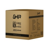 BOBINA DE CABLE EXTERIOR MARCA GHIA CAT5E SIN GEL UTP CCA 305M 1000FT CERTIFICACIN CE / ROSH [ GCB-040 ][ CB-1665 ]