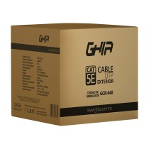 BOBINA DE CABLE EXTERIOR MARCA GHIA CAT5E SIN GEL UTP CCA 305M 1000FT CERTIFICACIN CE / ROSH [ GCB-040 ][ CB-1665 ]