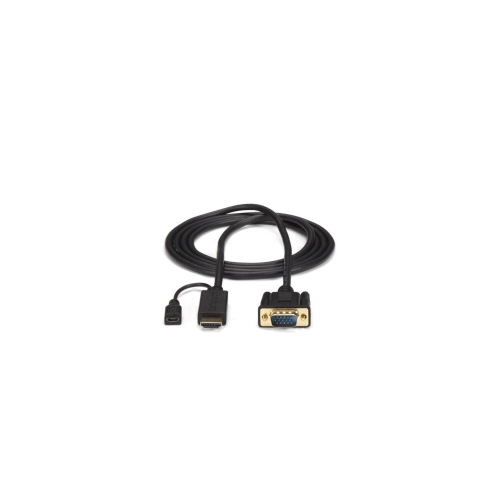 CABLE ADAPTADOR DE 3M CONVERTIDOR ACTIVO HDMI A VGA - ADAPTADOR 1920X1200 1080P - STARTECH.COM MOD.  [ HD2VGAMM10 ][ CB-2324 ]