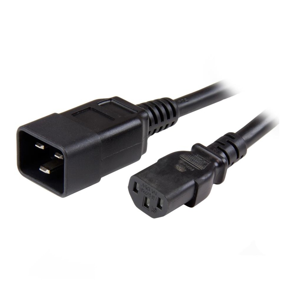 CABLE DE CORRIENTE DE 1.8M DE EXTENSION - C13 A C20 - 14AWG - 15A 125V - DE SERVICIO PESADO - CABLE  [ PXTC13C20146 ][ CB-2365 ]