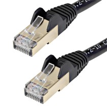 CABLE DE 1M CAT6A ETHERNET NEGRO - CABLE DE RED 10GB CAT6A SNAGLESS BLINDADO RJ45 POE DE 100W - 10GB [ C6ASPAT3BK ][ CB-2463 ]