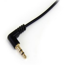 CABLE DE AUDIO DE 91CM DELGADO - AUDIO ESTEREO MINI JACK DE 3.5MM EN ANGULO DERECHO MACHO A MACHO -  [ MU3MMSRA ][ CB-2475 ]