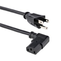 CABLE DE CORRIENTE DE 1M ESTANDAR DE ALIMENTACION DE COMPUTADORA, ACODADO EN ANGULO RECTO - 18AWG -  [ PXT101L3 ][ CB-2490 ]