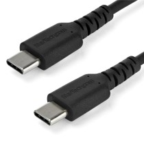 CABLE DE CARGA DE 1M USB C - DE CARGA RAPIDA USB 2.0 TIPO C A USB C REVESTIMIENTO TPE DE FIBRA DE AR [ RUSB2CC1MB ][ CB-2495 ]