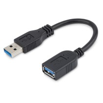 CABLE DE 15CM EXTENSOR USB 3.0 - ALARGADOR USB 3.0 SUPERSPEED NEGRO - STARTECH.COM MOD. USB3EXT6INBK [ USB3EXT6INBK ][ CB-2512 ]