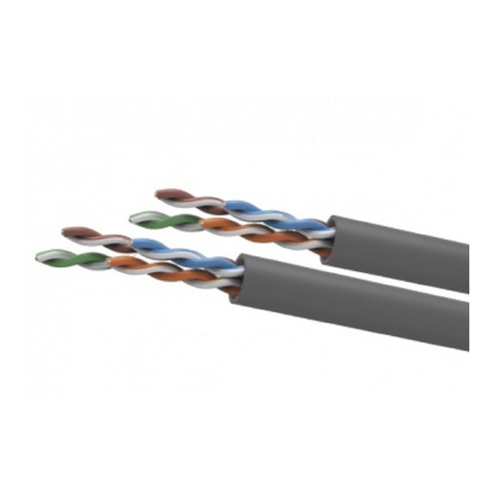 BOBINA DE CABLE WAM CAT5E UTP CCA 24 AWG 305 MTS COLOR GRIS  [ CAT5E-GRIS ][ CB-682 ]