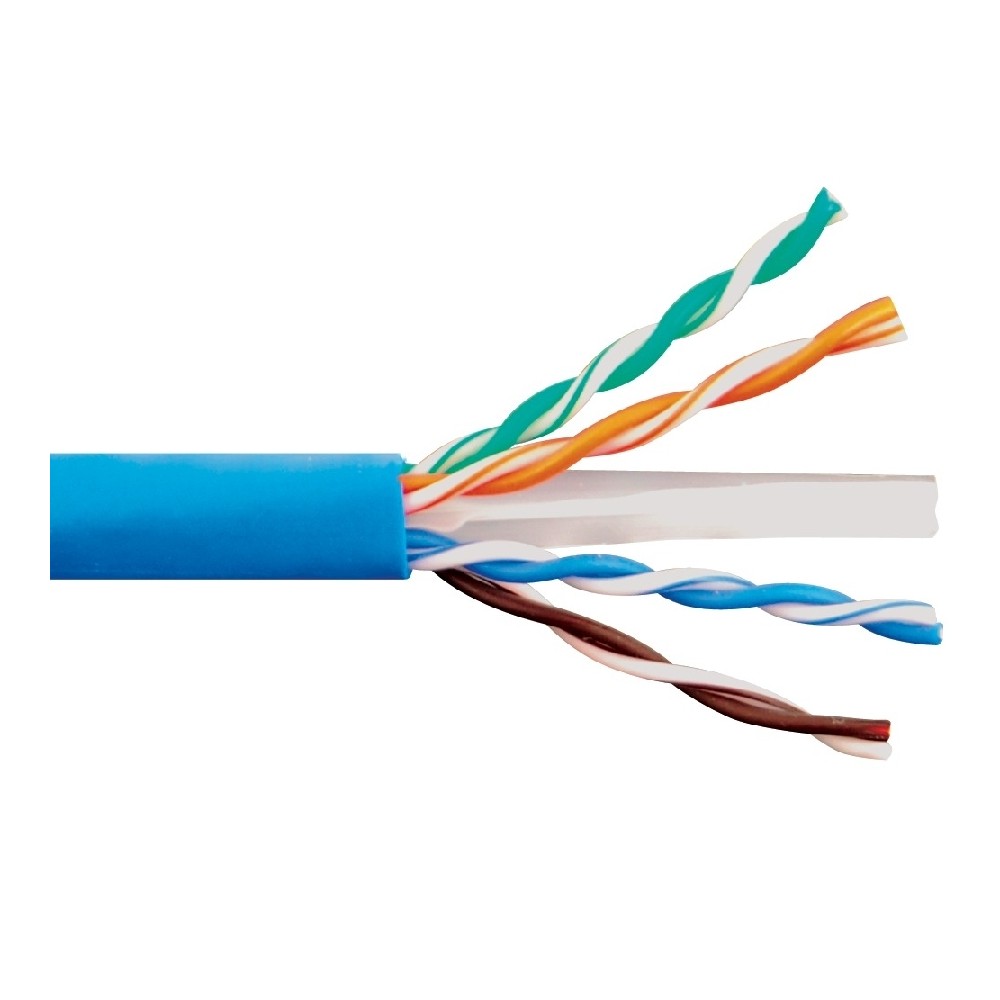 BOBINA DE CABLE CONDUMEX CAT5E UTP BRAVO TWIS CM 100% COBRE 24 AWG 305 MTS COLOR AZUL [ 664456123003450 ][ CB-744 ]