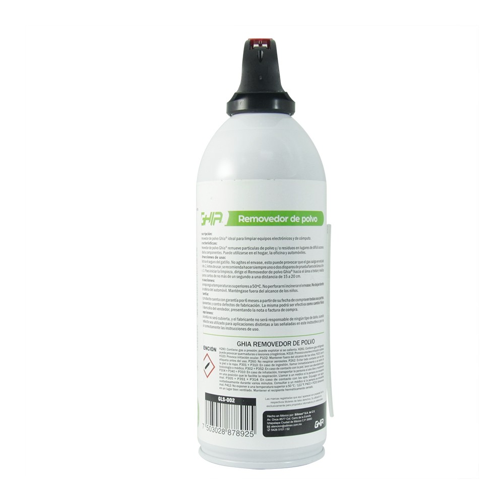 AIRE COMPRIMIDO GHIA REMOVEDOR DE POLVO DE 440 ML [ GLS-002P ][ CN-4605 ]