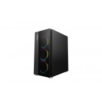 GABINETE GAMER OCELOT/NEGRO/MEDIA TORRE/SOPORTA 6X VENTILADORES 120MM/SOPORTA GPU 320MM/CRISTAL TEMP [ OGEC02 ][ CS-673 ]