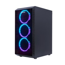 GABINETE GAMER. NEGRO/ OCELOT/ ATX/ PANEL FRONTAL Y LATERAL CRISTAL TEMPLADO/ 5 BAHIAS DE ALMACENAMI [ OG-C-E1 ][ CS-786 ]