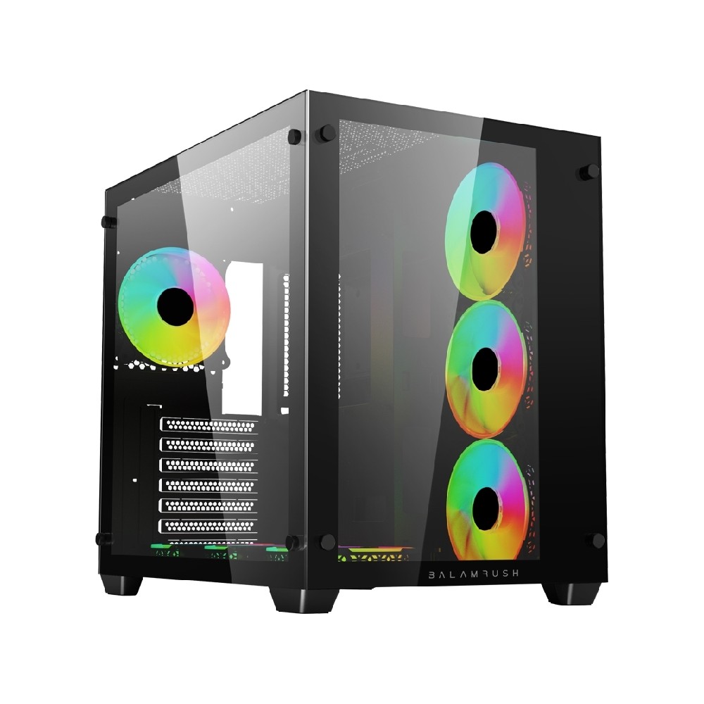 GABINETE BALAM RUSH TANK PRO GM930/ MINI TORRE / MICRO ATX, MINI-ITX / PANEL CRISTAL TEMPLADO/ MALLA [ BR-935944 ][ CS-884 ]