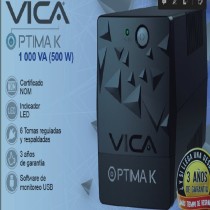 NO BREAK CON REGULADOR INTEGRADO OPTIMA K 1000VA 500 WATTS 6 CONTACTOS REGULADOS Y RESPALDADOS TIPO  [ OPTIMA-K ][ FR-1176 ]