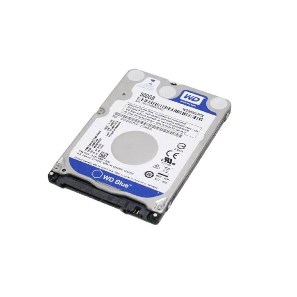 DISCO DURO INTERNO WD BLUE 500GB 2.5 PORTATIL SATA3 6GB/S 16MB 5400RPM WINDOWS [ WD5000LPCX ][ HD-1020 ]