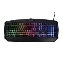 TECLADO MEMBRANA EXTENDIDO OCELOT/ALAMBRICO/PLASTICO/NEGRO/ILUMINACION TIPO ARCOIRIS/TECLAS MULTIMED [ OGEK03 ][ KB-810 ]