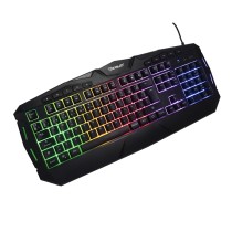 TECLADO MEMBRANA EXTENDIDO OCELOT/ALAMBRICO/PLASTICO/NEGRO/ILUMINACION TIPO ARCOIRIS/TECLAS MULTIMED [ OGEK03 ][ KB-810 ]