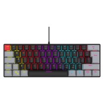 TECLADO MECANICO 60 OCELOT CREATORS COLOR WAY NEGRO CON GRIS, TIPO DE SWITCH AZUL [ TECHNO-BLACK-60--OC ][ KB-865 ]