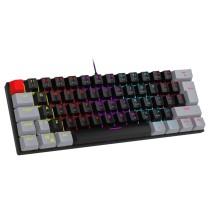 TECLADO MECANICO 60 OCELOT CREATORS COLOR WAY NEGRO CON GRIS, TIPO DE SWITCH AZUL [ TECHNO-BLACK-60--OC ][ KB-865 ]