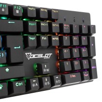 TECLADO ALAMBRICO TIPO MECANICO TKL SWITCH ROJO FULL RGB, ESTRUCTURA DE ABS [ OK-TKL2 ][ KB-890 ]