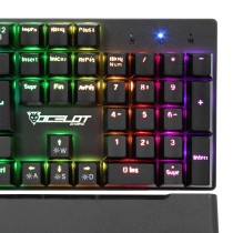 OCELOT TECLADO MECANICO CON SWITCH ROJO, FULL RGB Y DESCANSA MUÑECAS REMOVIBLE SISTEMA DE IMANES [ OK-BLACK-MECH-2 ][ KB-891 ]