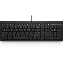 TECLADO ALAMBRICO HP 25 QWERTY ESPA NEGRO USB [ 266C9AAABM ][ KB-906 ]