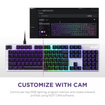 TECLADO ALAMBRICO / NZXT / BLANCO / FULL / USB / GAMER [ KB-1FSUS-WR ][ KB-948 ]